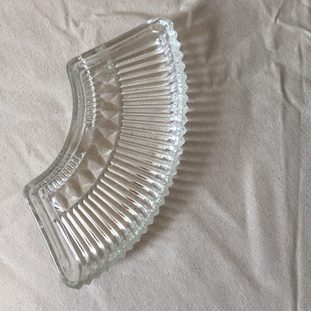 Vintage Crystal Glass Stash Tray